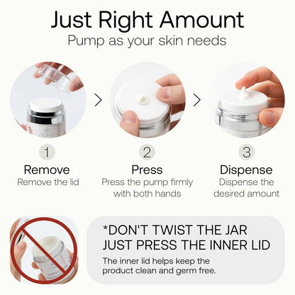 Marine Cream | Bigger 100ml Airless Jar – Ultra-Hydrating Anti-Aging Moisturizer with Red Algae, Vegan Collagen &amp; Argireline Peptides  – Vegan, Cruelty-Free, Award-Winning Formula